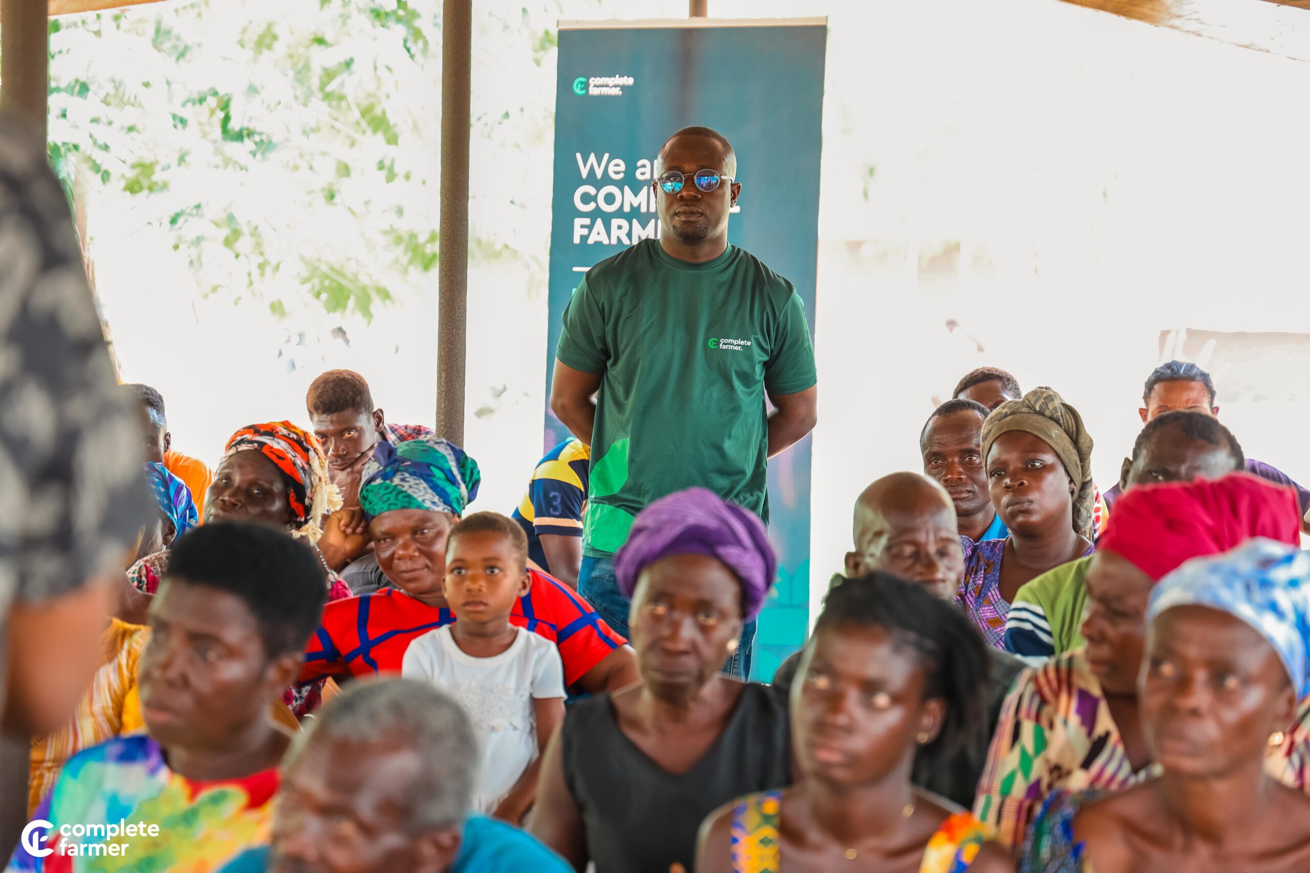 A Complete Farmer field agent addressing a farming community